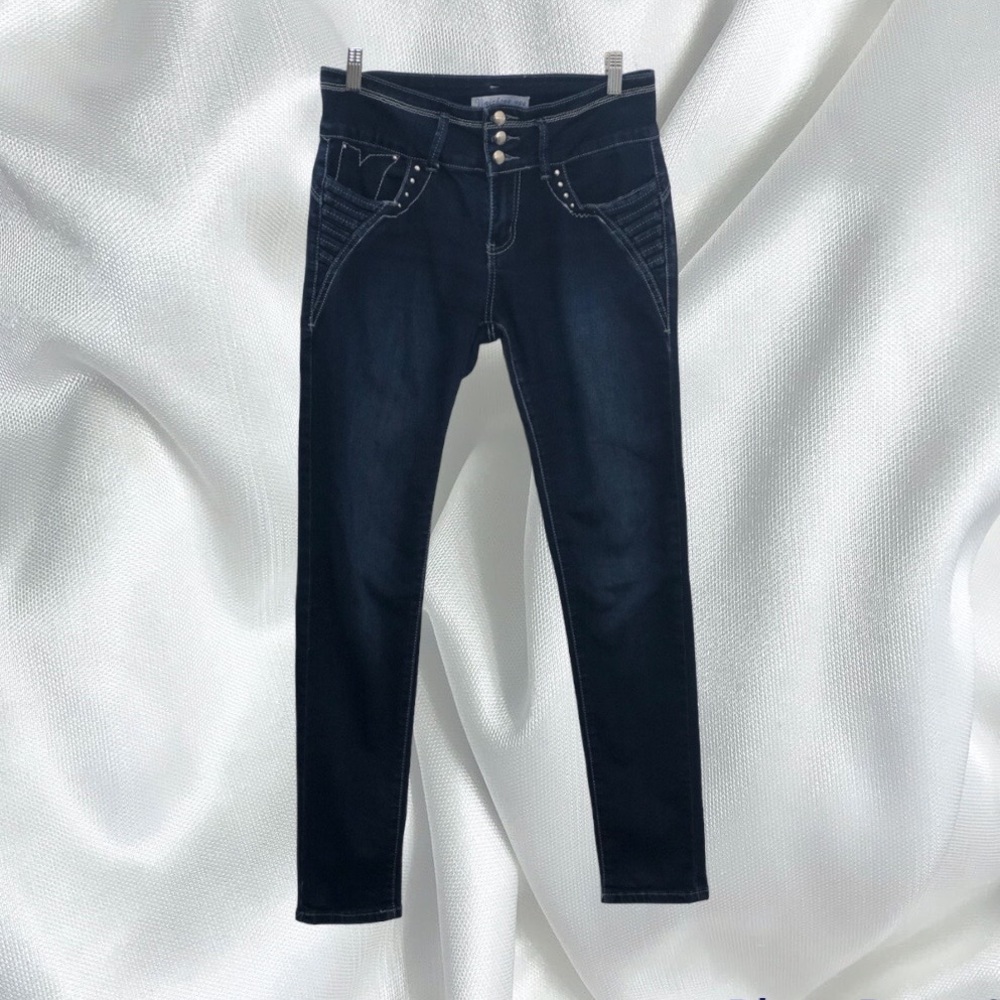 Vinizbena Women’s High Waist Skinny Jeans | Dark Wash